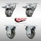 Service Caster 3.5 Inch SS Gray Polyurethane Top Plate Caster Lock Brake 2 Rigid SCC, 2PK SCC-SSTTL20S3514-PPUB-2-R-2 - alternate 1